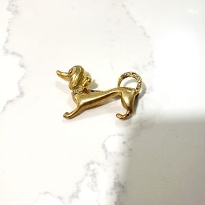 A cute dachshund pin or brooch for your blouse or purse bag, cute.